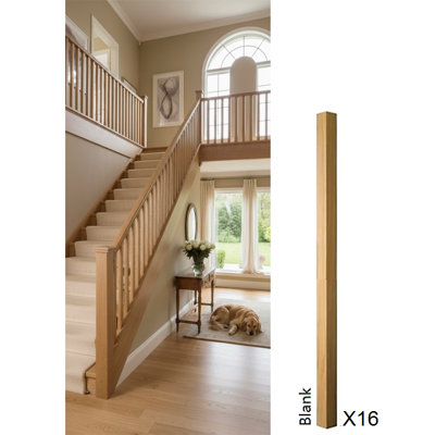 Oak Spindle Blank 41mm X 41mm X 900mm16 Pack Uk Manufactured Traditional Products Ltd from B&Q