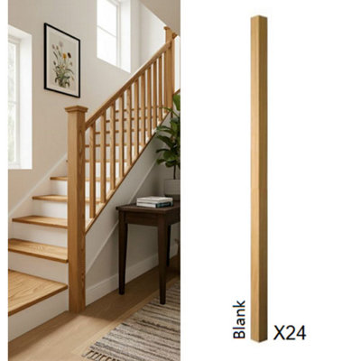 Oak Spindle Blank 32mm X 32mm X 900mm24 Pack Uk Manufactured Traditional Products Ltd from B&Q