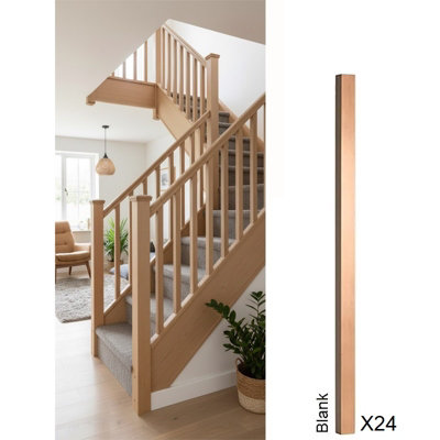 Hemlock Spindle Blank 41mm X 41mm X 900mm24 Pack Uk Manufactured Traditional Products Ltd from B&Q