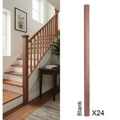 Sapele Dark Hardwood Spindle Blank 32mm X 32mm X 900mm24 Pack Uk Manufactured Traditional Products Ltd from B&Q