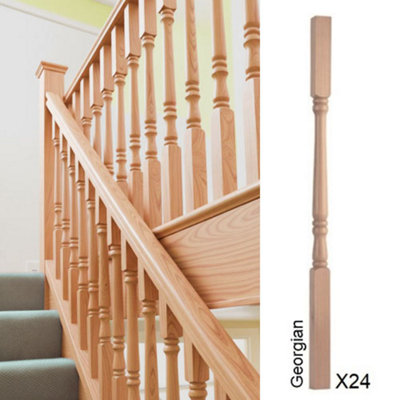 Hemlock Spindle Georgian 41mm X 41mm X 900mm24 Pack Uk Manufactured Traditional Products Ltd from B&Q