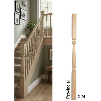 Hemlock Spindle Provincial 41mm X 41mm X 900mm24 Pack Uk Manufactured Traditional Products Ltd from B&Q