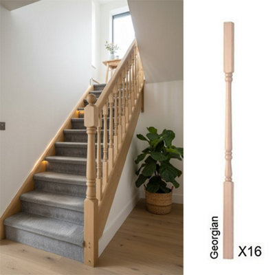 Ash Spindle Georgian 32mm X 32mm X 900mm16 Pack Uk Manufactured Traditional Products Ltd from B&Q