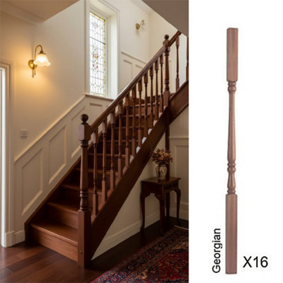 Sapele Spindle Georgian 32mm X 32mm X 900mm16 Pack Uk Manufactured Traditional Products Ltd from B&Q