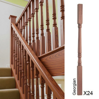 Sapele Spindle Georgian 41mm X 41mm X 900mm24 Pack Uk Manufactured Traditional Products Ltd from B&Q