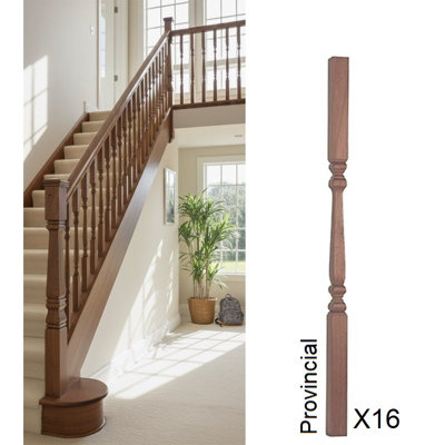 Sapele Spindle Provincial 41mm X 41mm X 900mm16 Pack Uk Manufactured Traditional Products Ltd from B&Q