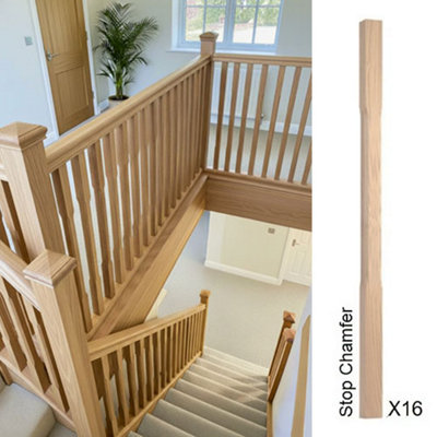 Ash Spindle Stop Chamfer 41mm X 41mm X 900mm16 Pack Uk Manufactured Traditional Products Ltd from B&Q