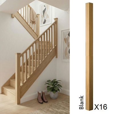 Oak Spindle Blank 55mm X 55mm X 900mm16 Pack Uk Manufactured Traditional Products Ltd from B&Q