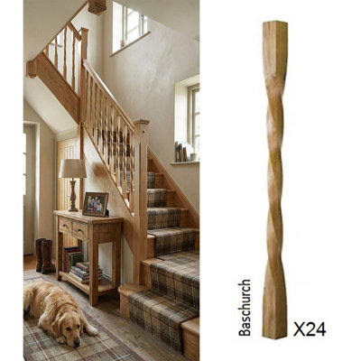 Oak Spindle Baschurch 55mm X 55mm X 900mm24 Pack Uk Manufactured Traditional Products Ltd from B&Q