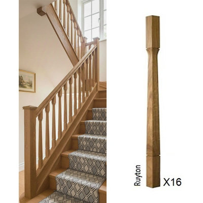 Oak Spindle Ruyton 55mm X 55mm X 900mm16 Pack Uk Manufactured Traditional Products Ltd from B&Q