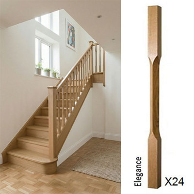 Oak Spindle Elegance 55mm X 55mm X 900mm24 Pack Uk Manufactured Traditional Products Ltd from B&Q
