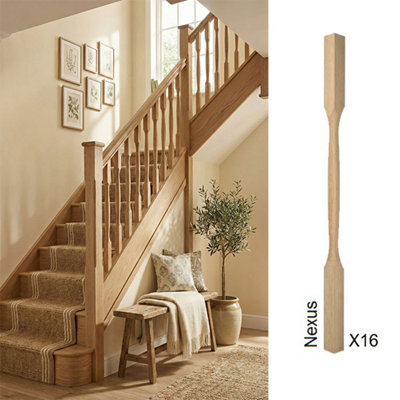 Oak Spindle Nexus 41mm X 41mm X 900mm16 Pack Uk Manufactured Traditional Products Ltd from B&Q