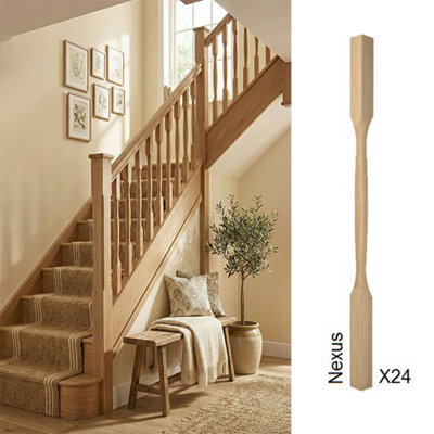 Oak Spindle Nexus 41mm X 41mm X 900mm24 Pack Uk Manufactured Traditional Products Ltd from B&Q