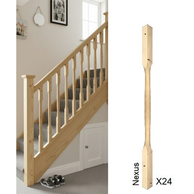Pine Spindle Nexus 41mm X 41mm X 900mm24 Pack Uk Manufactured Traditional Products Ltd from B&Q