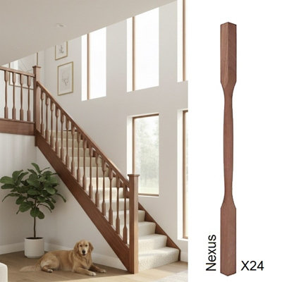 Sapele Spindle Nexus 41mm X 41mm X 900mm24 Pack Uk Manufactured Traditional Products Ltd from B&Q