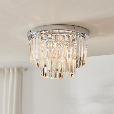 B&Q -  Uk Isabella Cut Glass Crystal Drop Ceiling Light