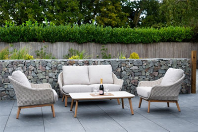 Norfolk Leisure Norfolk Collection Camberley Lounge Set With Thick Rope Weave from B&Q
