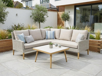 Norfolk Leisure Norfolk Collection Yalden Weave Corner Set from B&Q