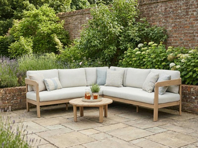 Norfolk Leisure Norfolk Collection Leno Lounge Corner Set In Acacia Wood from B&Q