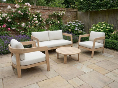 Norfolk Leisure Norfolk Collection Leno Lounge Set In Acacia Wood from B&Q