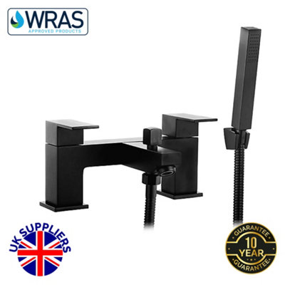  - Solo Black Bath Shower Mixer & Handset