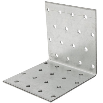 Diyuk Angle Bracket Size: 40X40x40x2mm ( Pack Of: 10 ) Heavy Duty Galvanised Steel Corner Brackets