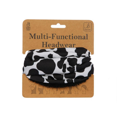 Bartleby Multifunctional Fleece Lined Snood Headwear Cow Print from B&Q