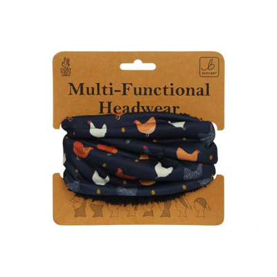 Bartleby Multifunctional Fleece Lined Snood Headwear Colourful Chickens Size 40