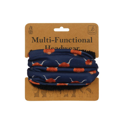 Bartleby Multifunctional Fleece Lined Snood Headwear Highland Cow from B&Q