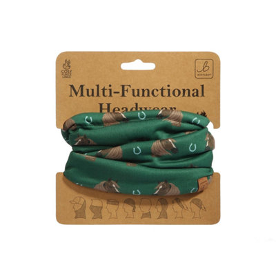 Bartleby Multifunctional Fleece Lined Snood Headwear Horse Heads from B&Q