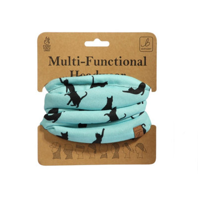 Bartleby Multifunctional Fleece Lined Snood Headwear Cat Silhouettes from B&Q