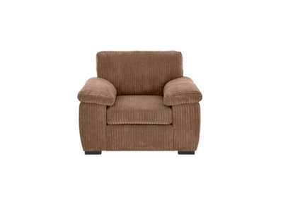 SquareBoxx Capri Jumbo Cord Fabric Sofa Coffee from B&Q