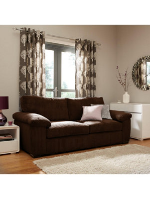 SquareBoxx Capri Jumbo Cord Sofa3 Seater from B&Q