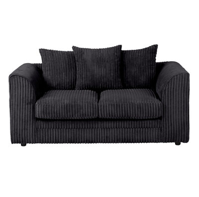 SquareBoxx Lennox Black Sofa Set 2 Seater from B&Q