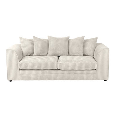 SquareBoxx Lennox Cream Sofa Set 3 Seater from B&Q