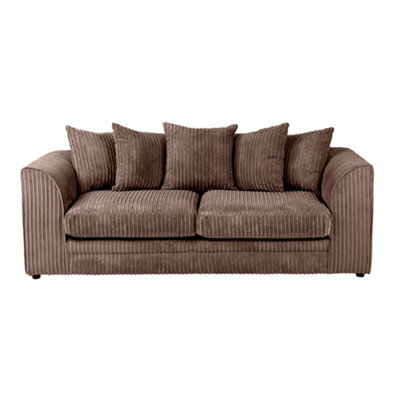 SquareBoxx Lennox Chocolate Sofa Set 3 Seater from B&Q