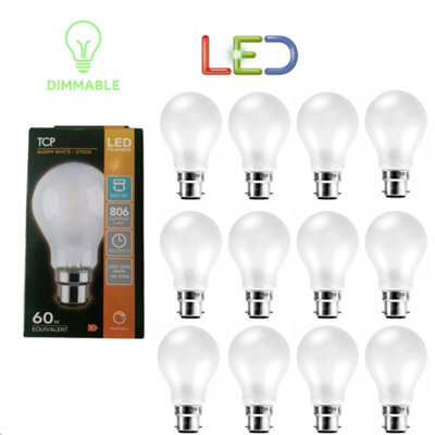 12 X Tcp Led Gls 8W Bc Light Bulb Lamp Warm White Dimmable B22 2700K Bayonet Cap from B&Q