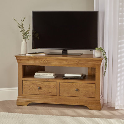 The Furniture Market French Louis Oak Corner Tv Unit Up To 50 Tv Size from B&Q