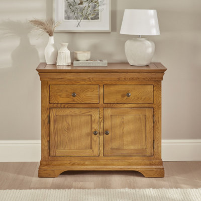 The Furniture Market French Louis Oak Medium 2 Drawer 2 Door Sideboard from B&Q