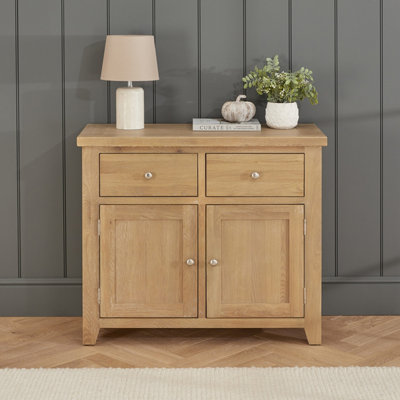 The Furniture Market Cheshire Whitewash Oak Medium 2 Drawer 2 Door Sideboard from B&Q