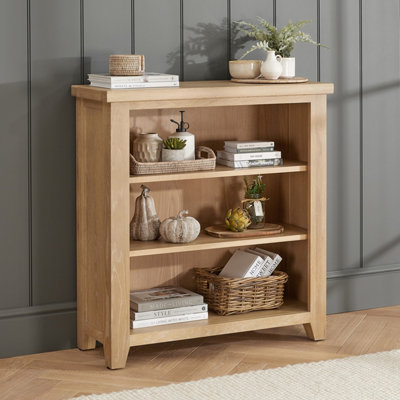 The Furniture Market Cheshire Whitewash Oak Small Low Bookcase from B&Q