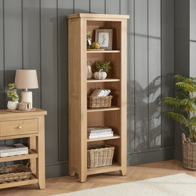 The Furniture Market Cheshire Whitewash Oak Tall Narrow Bookcase from B&Q