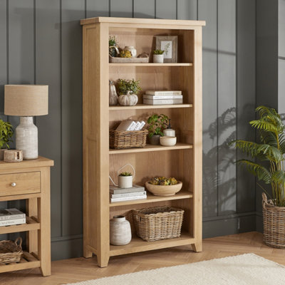 The Furniture Market Cheshire Whitewash Oak Large Tall Bookcase from B&Q
