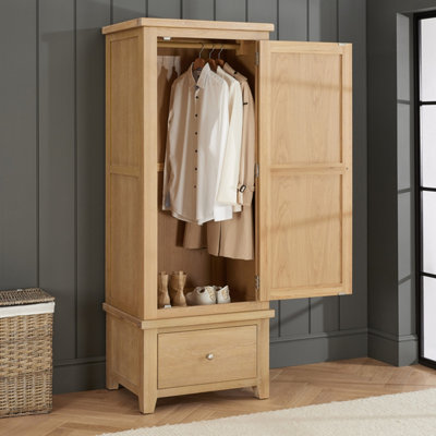 The Furniture Market Cheshire Whitewash Oak Single Wardrobe from B&Q
