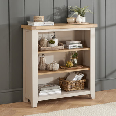 The Furniture Market Cheshire Dove Grey Painted Small Low Bookcase from B&Q