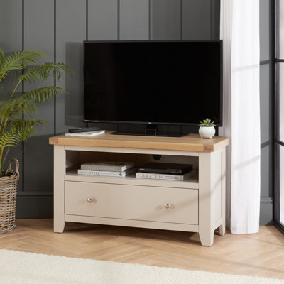 The Furniture Market Cheshire Dove Grey Corner Tv Unit from B&Q