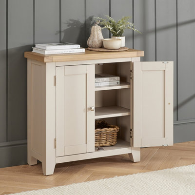 The Furniture Market Cheshire Dove Grey Small 2 Doors Cupboard from B&Q