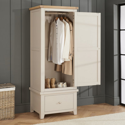 The Furniture Market Cheshire Dove Grey Single Wardrobe from B&Q