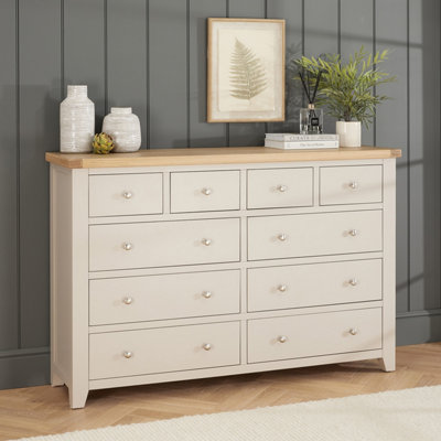 The Furniture Market Cheshire Dove Grey Jumbo 10 Drawer Chest from B&Q