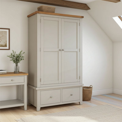 The Furniture Market Cheshire Dove Grey Double Wardrobe from B&Q